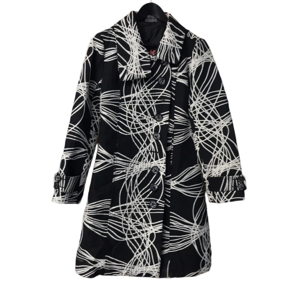 Desigual abstract wool coat